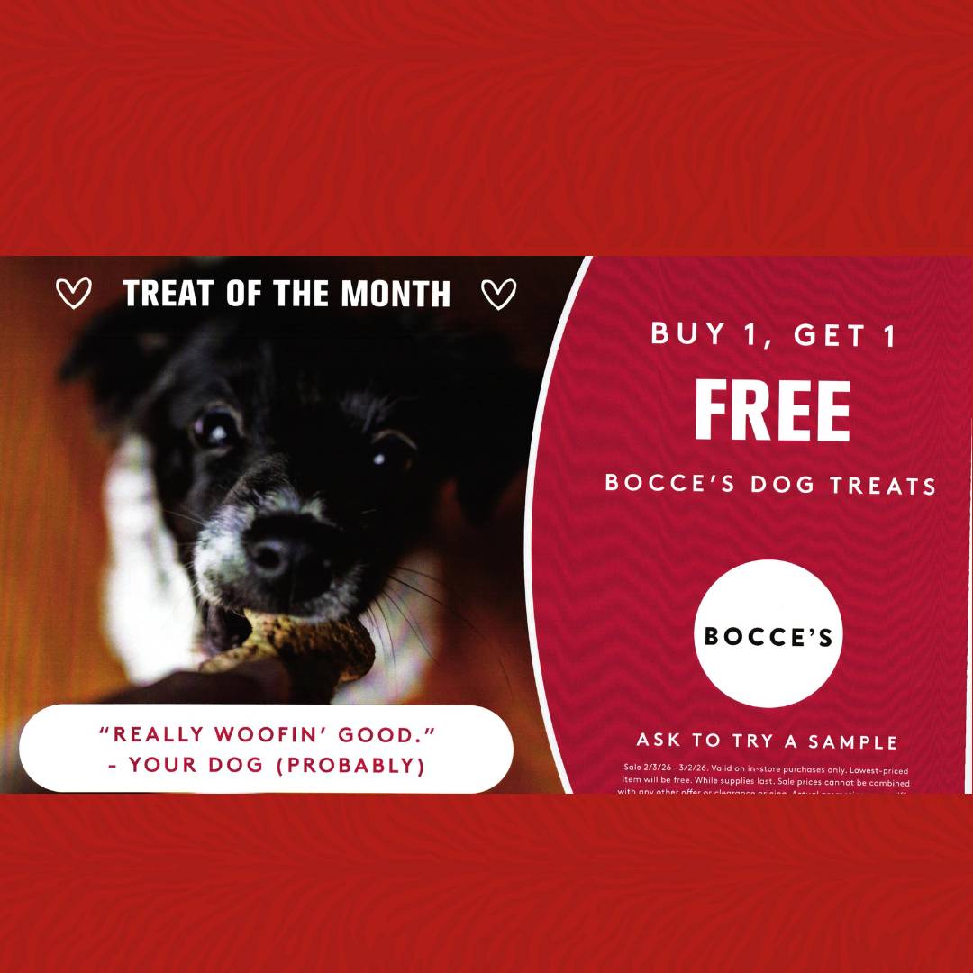 Promo for Kriser's Pet Store for the bogo treats